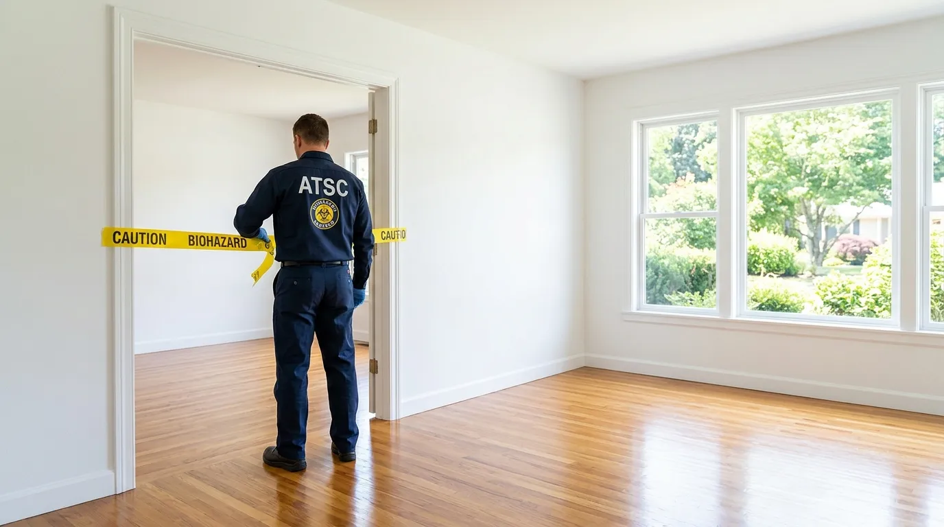 Certified biohazard cleanup crew performing Trauma Scene Cleanup in Eastlake